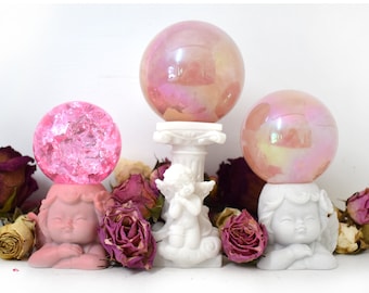 Cupid Angel Crystal Ball Stands/Crystal Sphere Holders