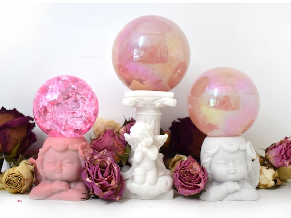 Cupid Angel Crystal Ball Stands/Crystal Sphere Holders