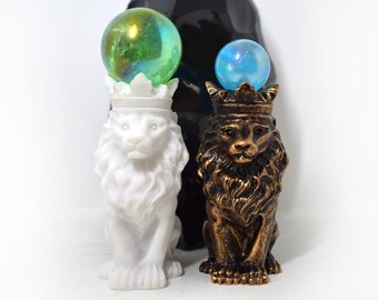 Small Leo/Lion Crystal Ball Stands