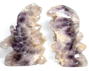 Large Amethyst Unicorn Head and Fairy