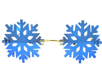 Blue Snowflake Sunglasses