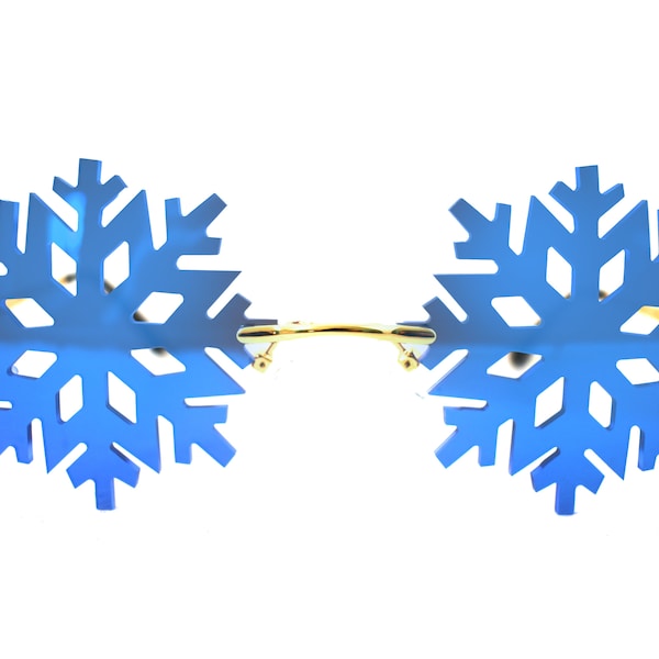 Blue Snowflake Sunglasses