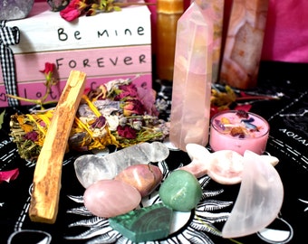 Attract Love - Moon Magick Kit - Crystals for Love & Self Love - Manifestation Crystals - Valentine's Day - V-Day- Gifts for Her