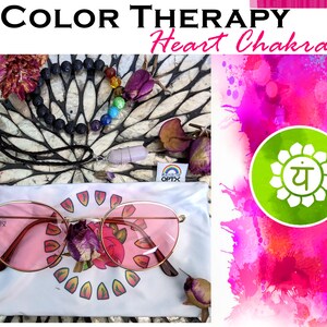 Rose Round Sunglasses Bundle - Heart Chakra - Crystals for Love - Valentine&#39;s Day - Gifts for Her