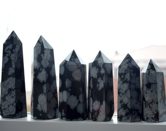 Snowflake Obsidian Towers - Root Chakra