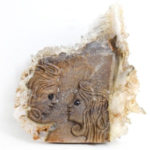 The Lovers Clear Quartz Carving
