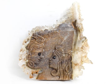 The Lovers Clear Quartz Carving