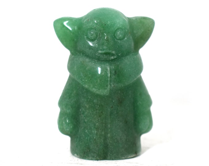 Featured listing image: Aventurine Baby Yoda - Star Wars Crystals - Heart Chakra - Prosperity & Good Fortune