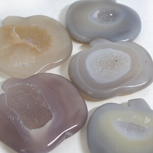 Gray Agate Pumpkins with Druzy