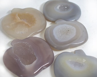 Gray Agate Pumpkins with Druzy