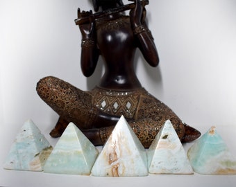 Caribbean Calcite Pyramids - Heart Chakra