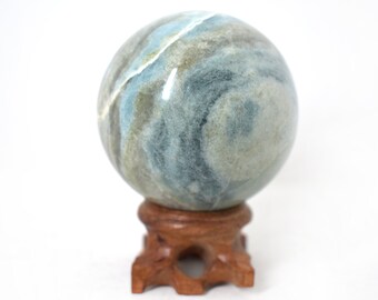 Blue Calcite Crystal Ball/Crystal Sphere - Throat Chakra