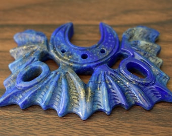 Lapis Lazuli Bats and Crescent Moon