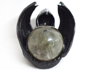 Winged Death or Reaper Crystal Ball Stand/Sphere Holder