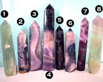 Large Fluorite Towers - Heart, Throat, Third-Eye Chakra