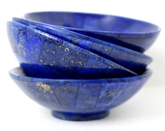 Lapis Lazuli Bowls - Throat, Third-Eye, Crown Chakras