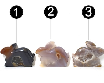 Agate Bunnies - Easter Decor - Eostra