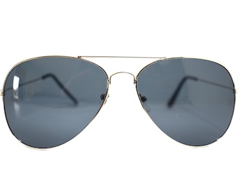 Black Aviator Sunglasses