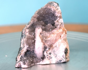 MM Quartz and Chalcedony Quartz Crystal Geode - Crown Chakra