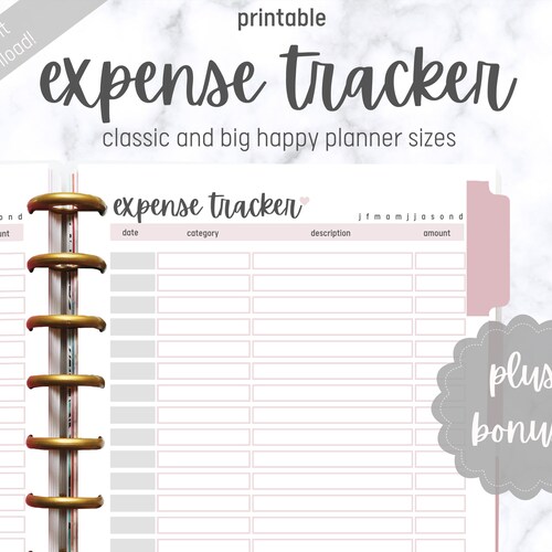 Direct sales expense tracker printable happy planner - mundopolf