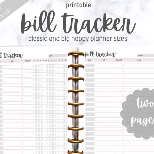 Classic Happy Planner Budget Planner Printable Financial - Etsy