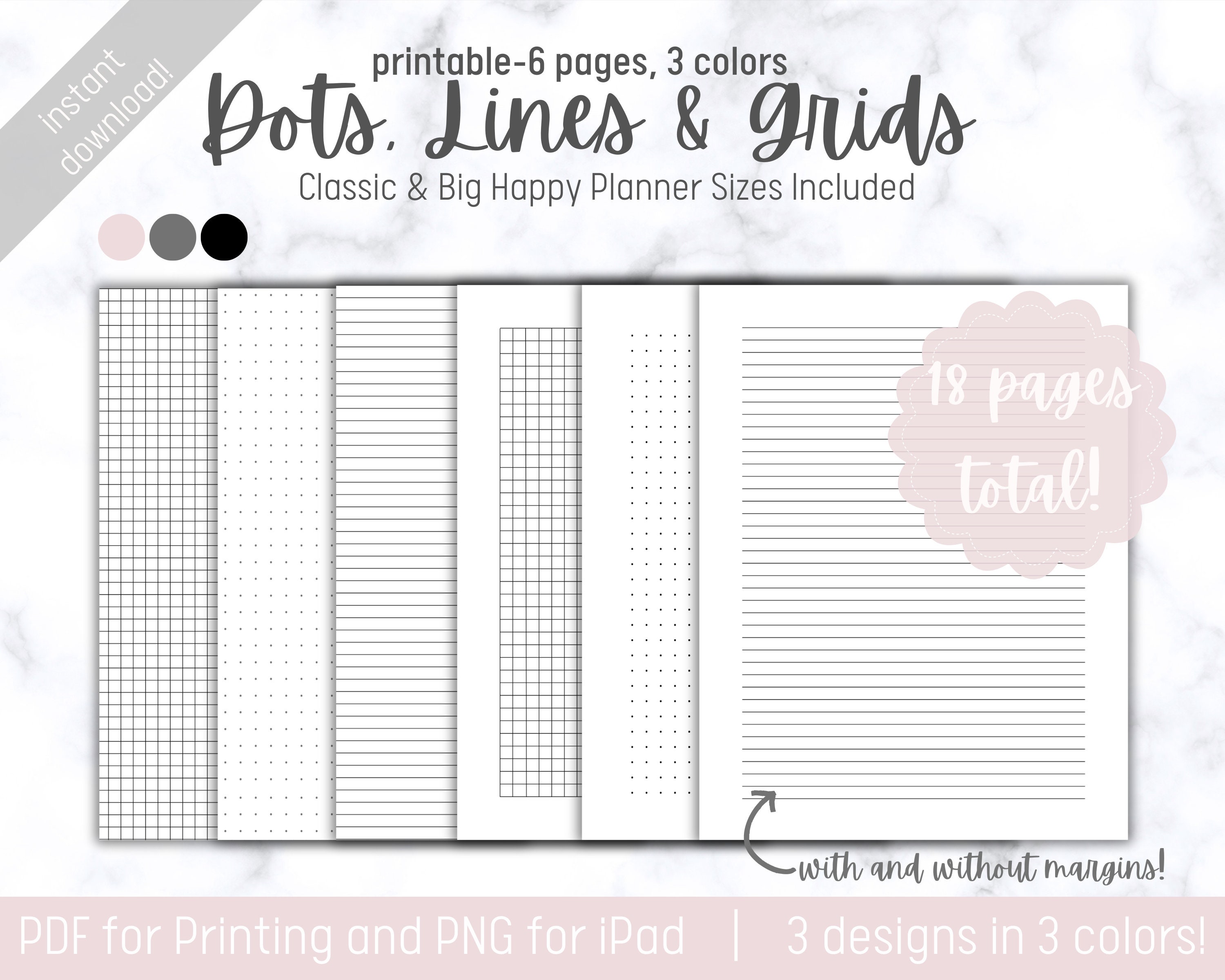 Wide Ruled Line Dot Paper: Notebook With Dotted Lines. Large Size