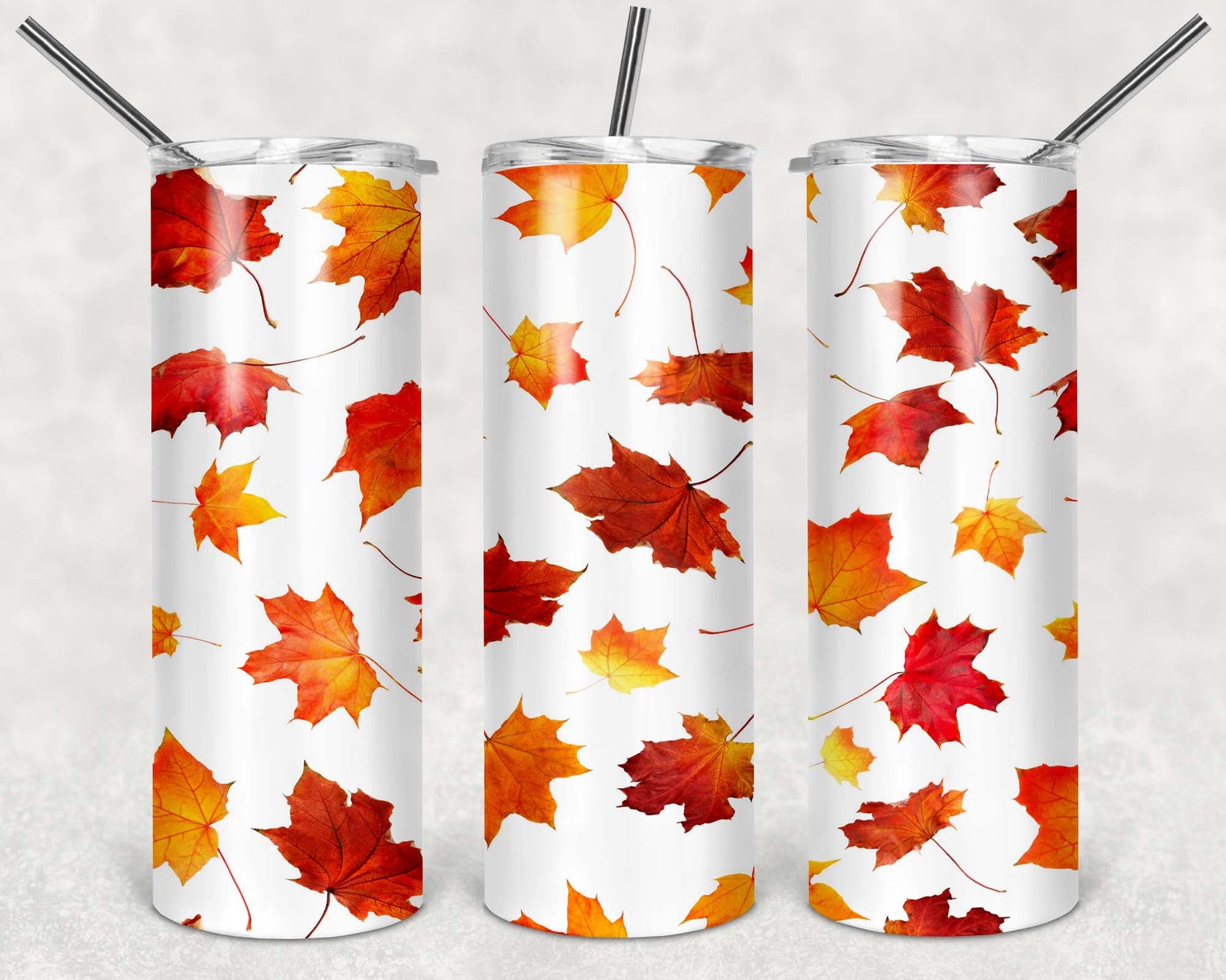 Herbst Blätter 20oz gerade Tumbler Design-Vorlage für | Etsy