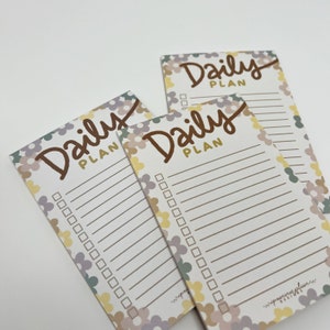 Daily Plan Notepad, Cute Summer Notepad, Cute Notepad, Aesthetic Notepad, 4x6 Notepad image 3