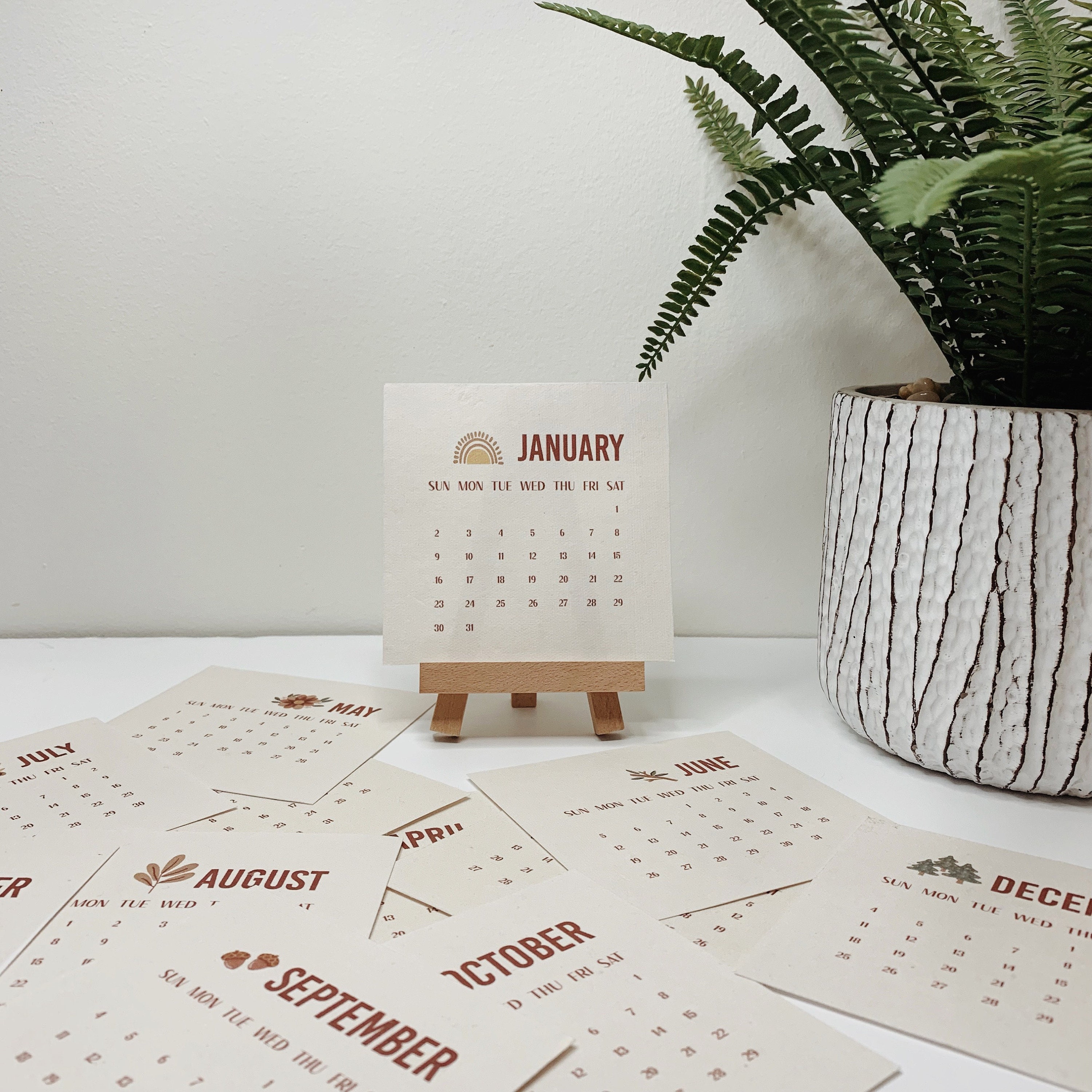 22 Mini Calendar 22 Desk Calendar 22 Calendar Cute Etsy