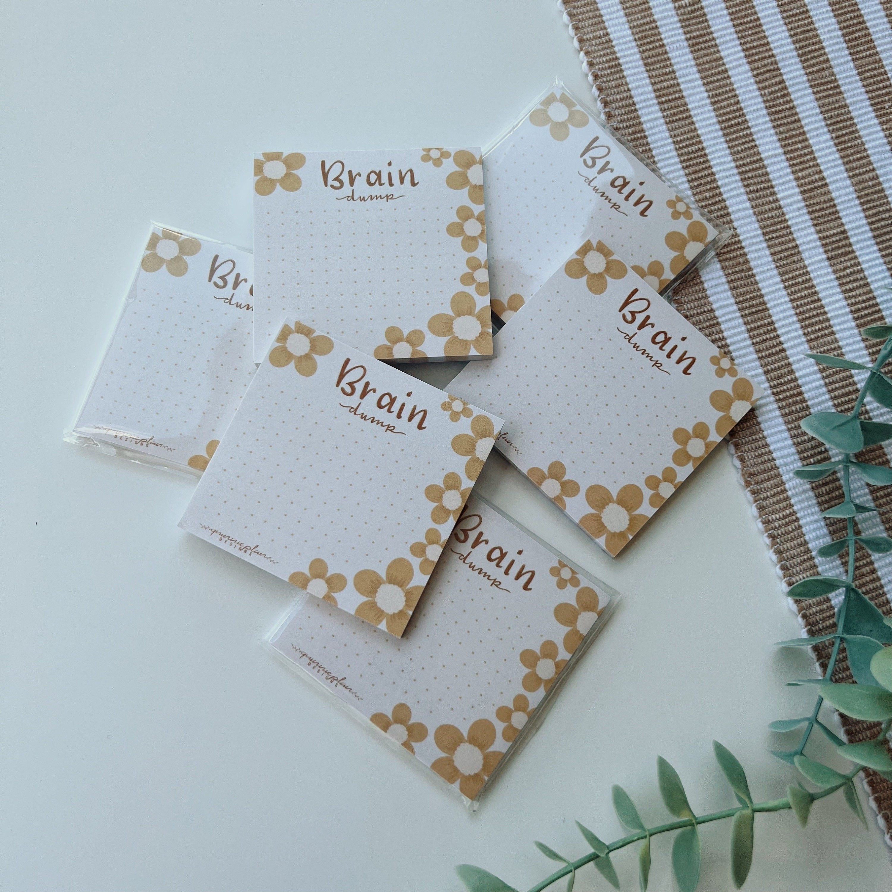 Brain Dump Sticky Notes: Floral Memo Pad (2.9x2.9) - Etsy