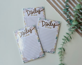 Daily Plan Notepad, Cute Summer Notepad, Cute Notepad, Aesthetic Notepad, 4x6 Notepad