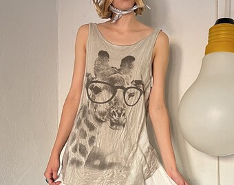 Camisa Teñida De Algodón Orgánico Suave Jirafa