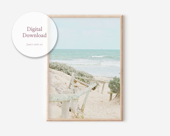 Beach Wall Art Print Australian Coastal Printable | Etsy