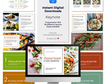 PLANTILLA DE PRESENTACIÓN MAGISTRAL – Descarga digital editable instantánea – La buena alimentación es medicina sabia