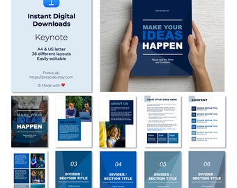 PLANTILLA DE FOLLETO DE KEYNOTE – Descarga digital editable instantánea – Haz realidad tus ideas