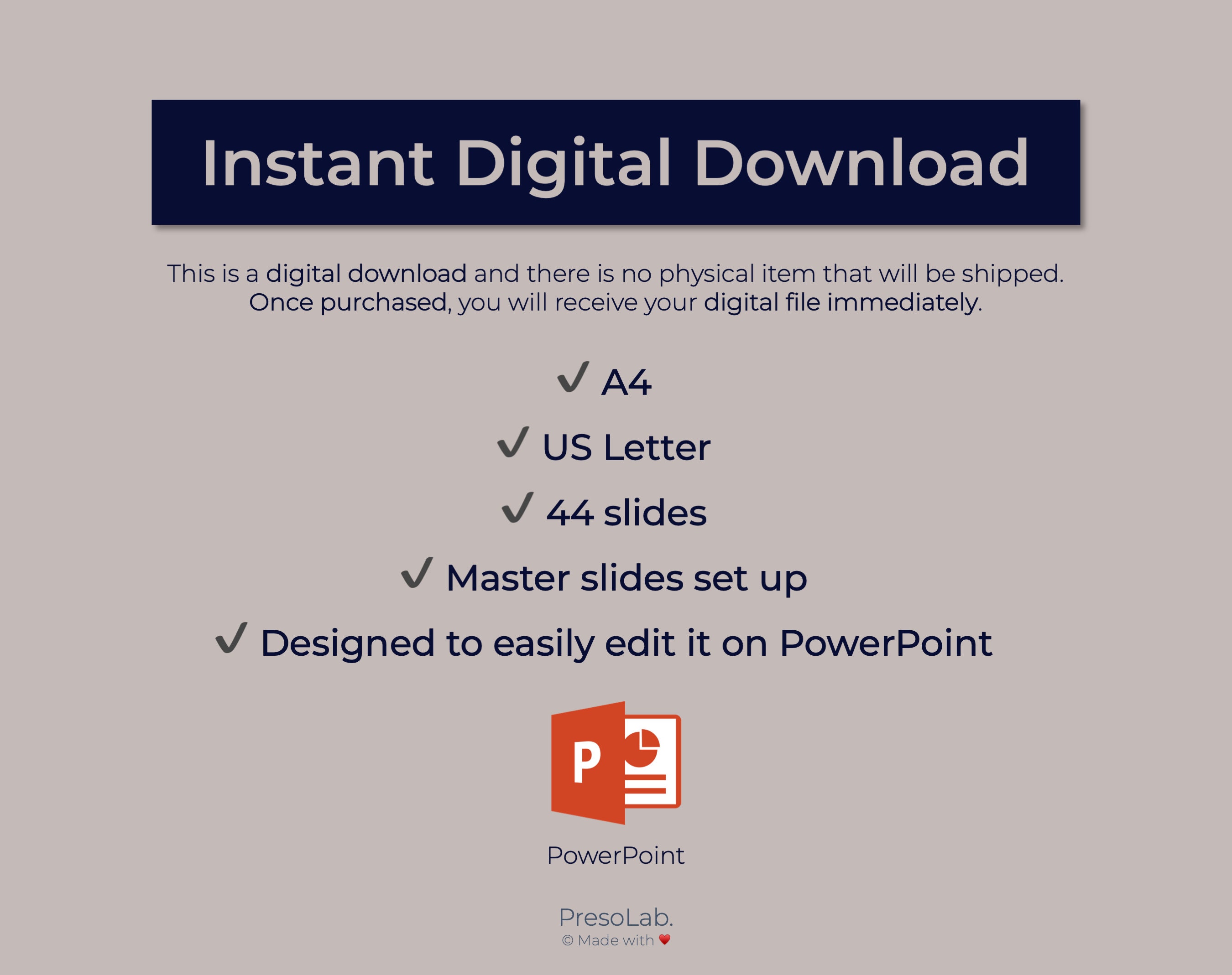 POWERPOINT BOOKLET TEMPLATE Instant Digital Editable Etsy