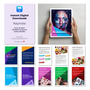 PLANTILLA DE FOLLETO KEYNOTE – Descarga editable digital instantánea – Sea dinámico, sea creativo