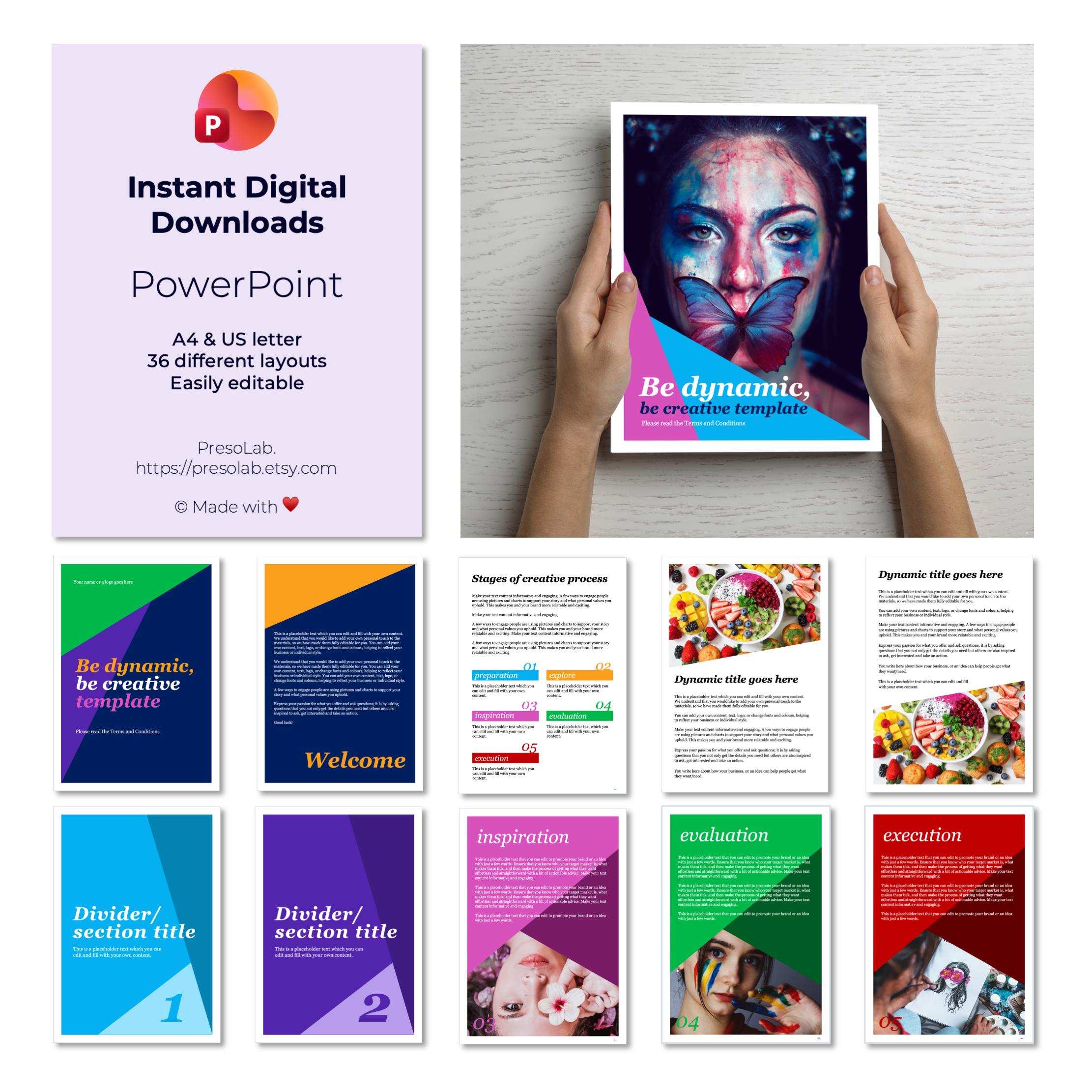 POWERPOINT BOOKLET TEMPLATE – Instant Digital Editable Download – Be ...