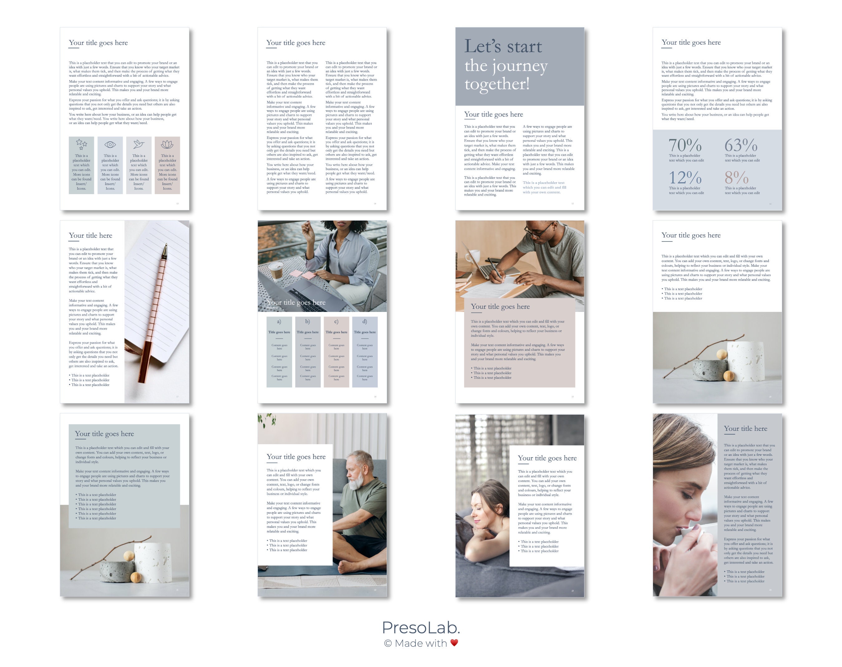 POWERPOINT BOOKLET TEMPLATE Instant Digital Editable Etsy