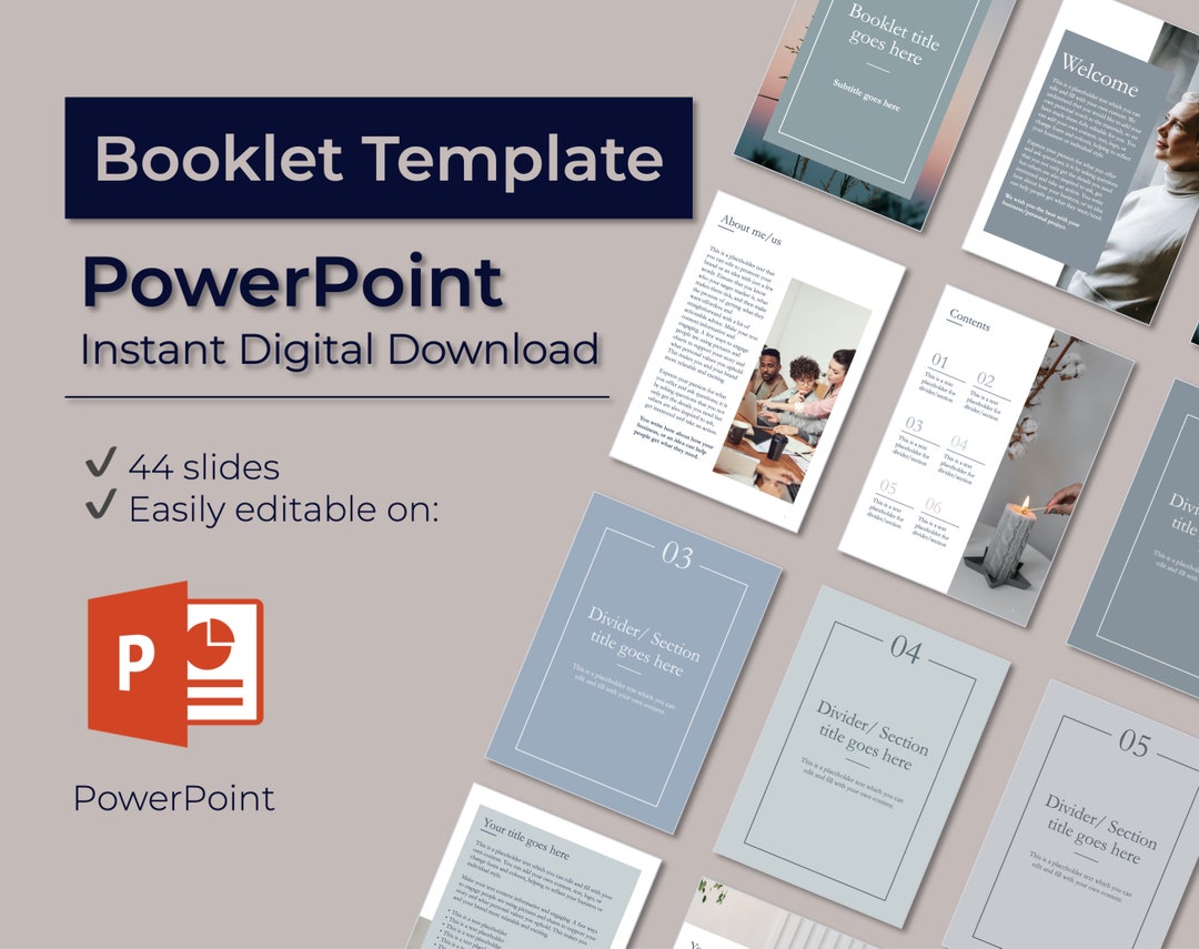 POWERPOINT BOOKLET TEMPLATE Instant Digital Editable Download Etsy POWERPOINT BOOKLET TEMPLATE Instant Digital Editable Download Etsy