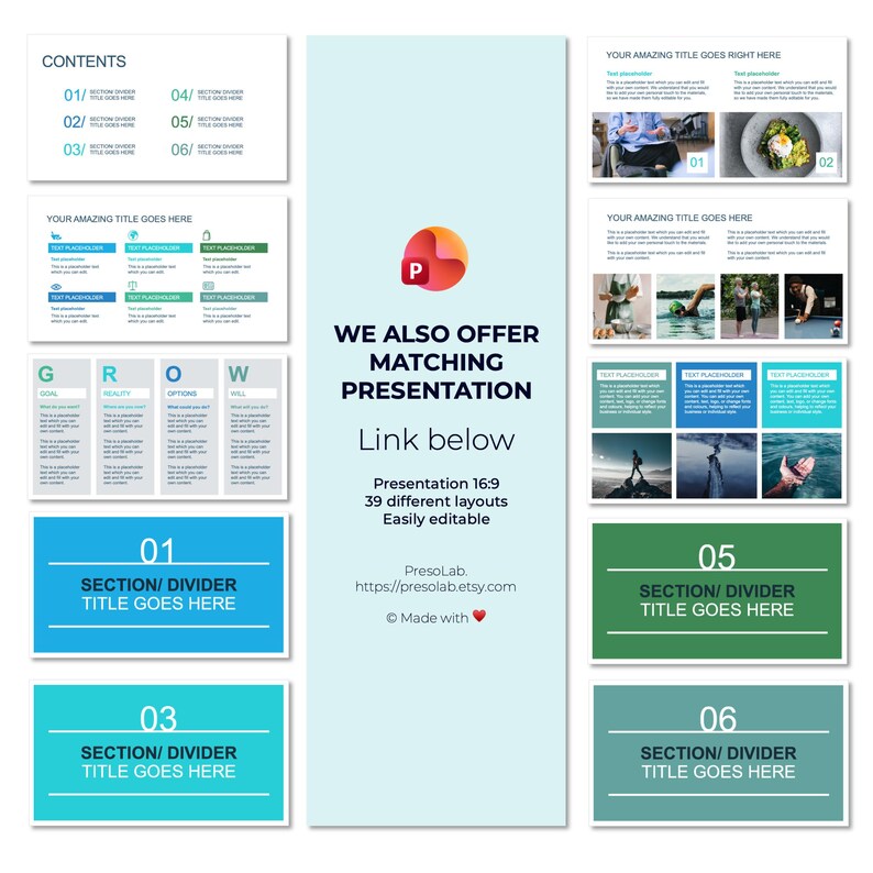 POWERPOINT BOOKLET TEMPLATE – Instant Digital Editable Download – Grow ...