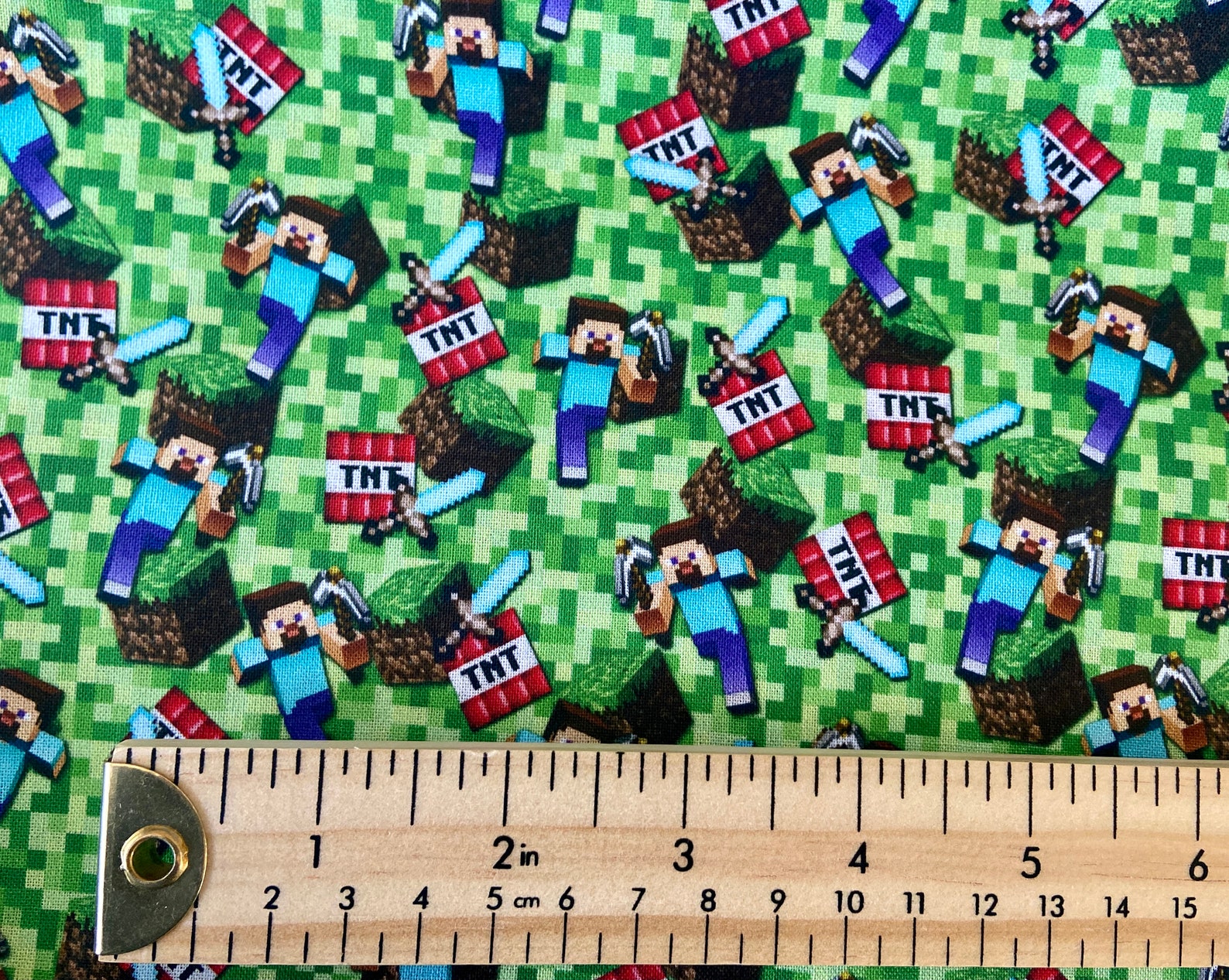 MINECRAFT FABRIC 100 Cotton Fabric Cotton Fabric Mask Etsy