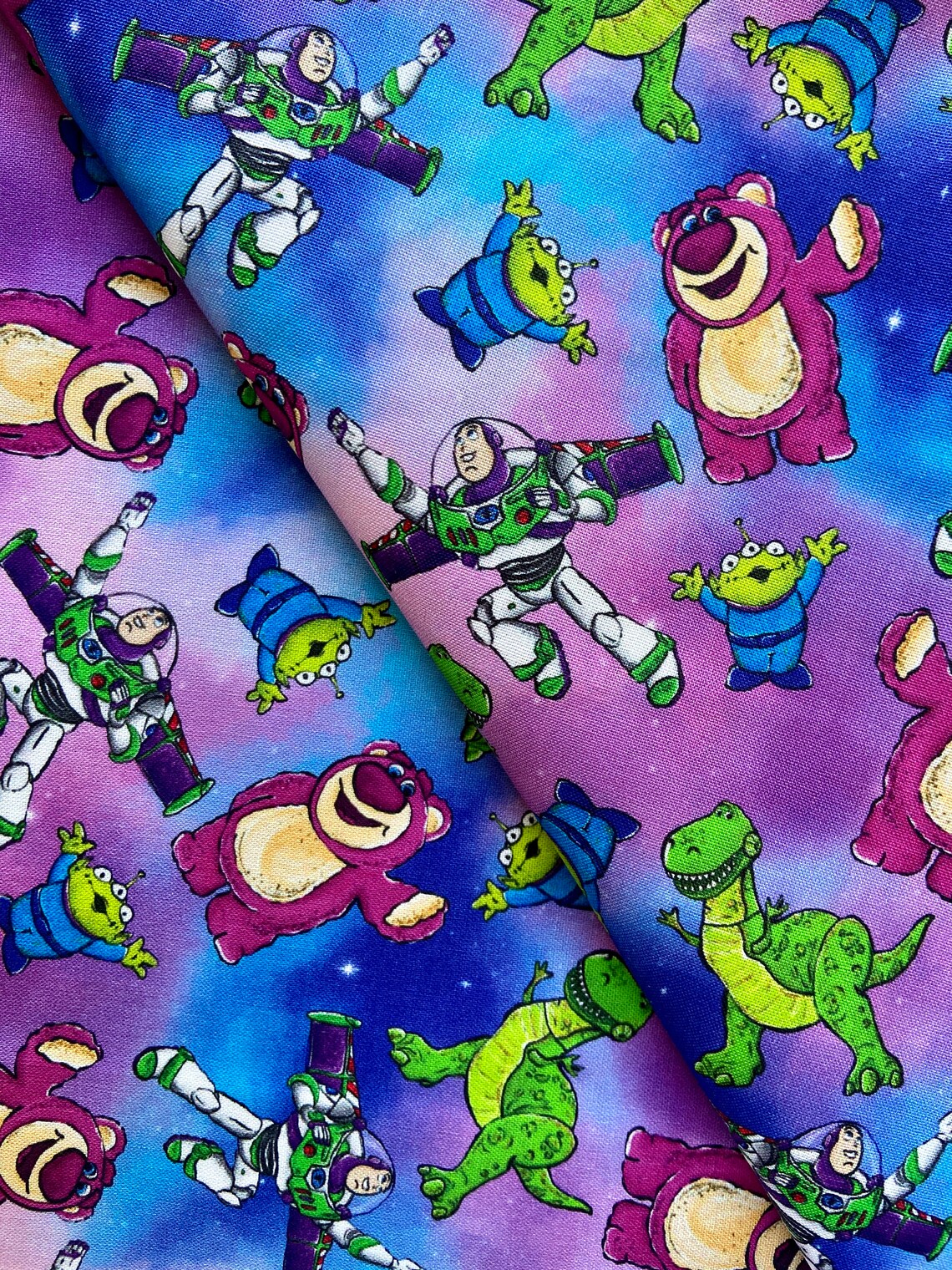 TOY STORY FABRIC Cotton Fabric Buzz Lightyear Fabric Toy Etsy