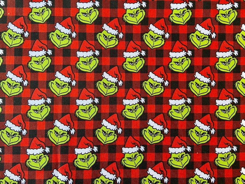 THE GRINCH FABRIC The Grinch Grinch Grinch Cotton Cotton Etsy