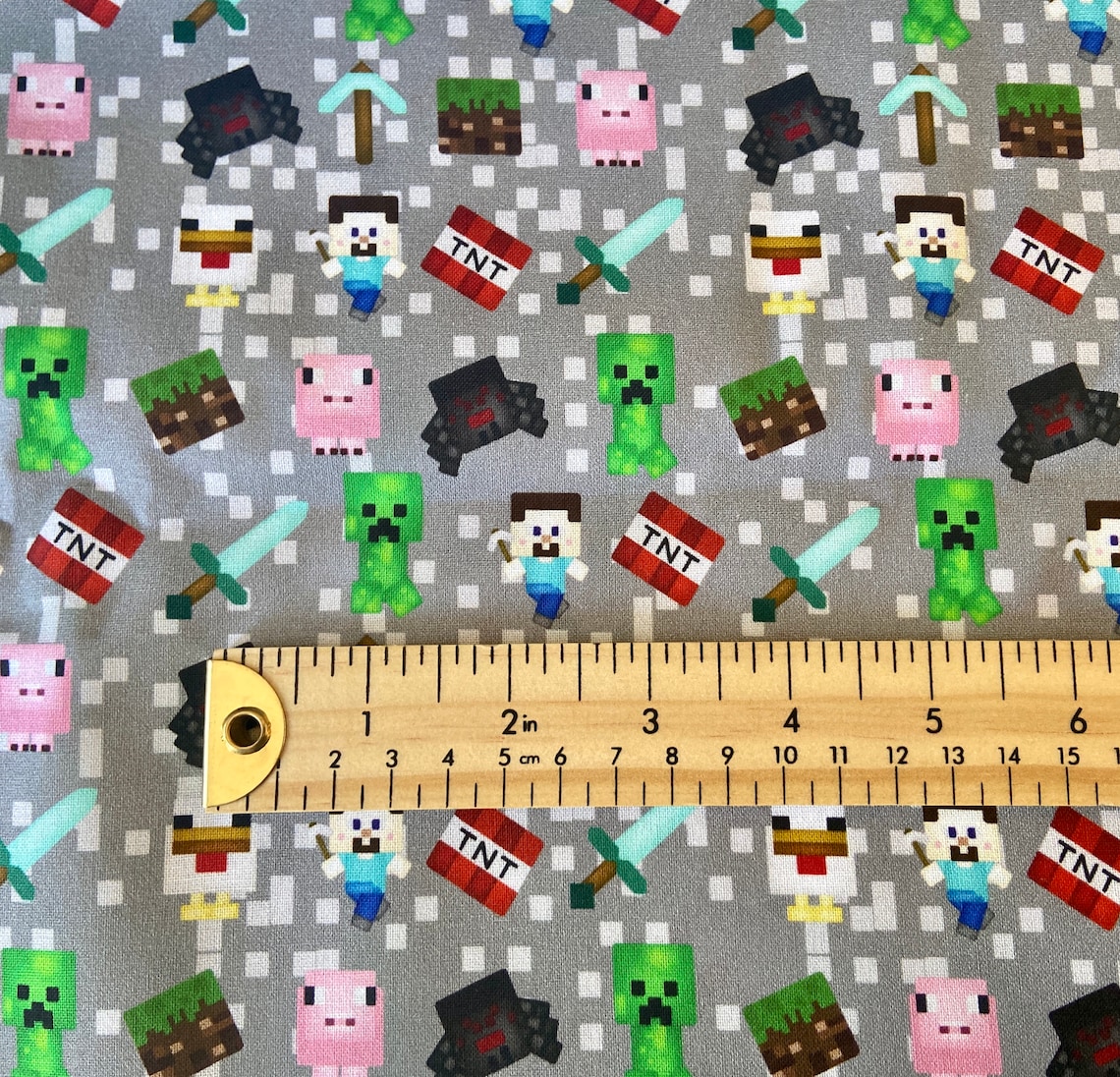 MINECRAFT FABRIC 100 Cotton Fabric Cotton Fabric Mask Etsy