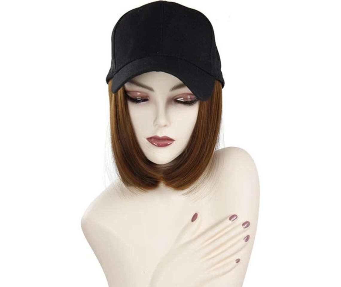 Cap Wig Cap Hair wig Women's hat with Hair attached Wig Etsy