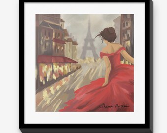 Framed art - Woman in Paris