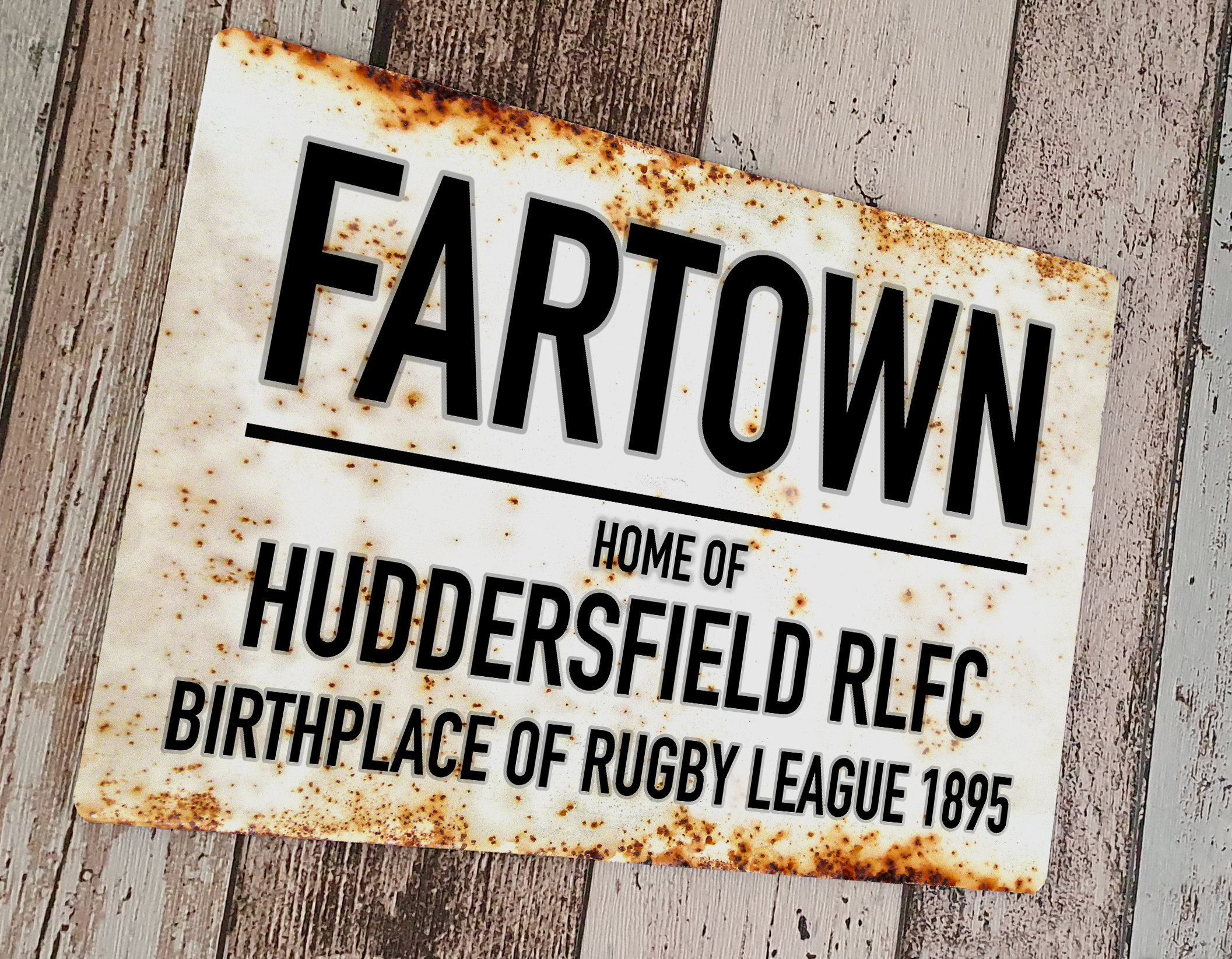 Fartown Home of Huddersfield Giants Vintage Street Sign Etsy