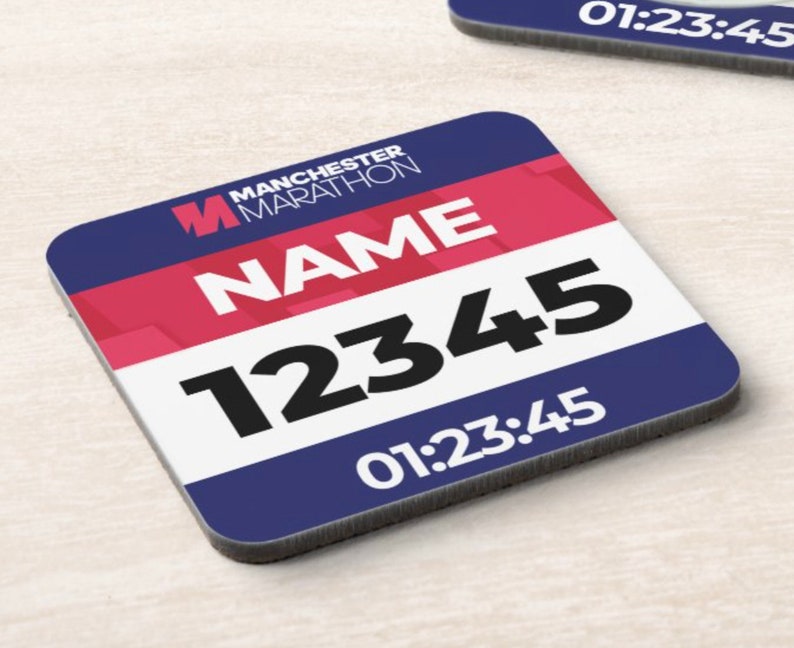 2024 Manchester Marathon Coaster PERSONALISED image 1