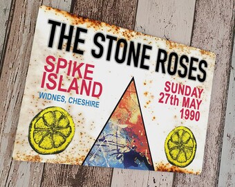 The Stone Roses at Spike Island vintage Aluminium Sign